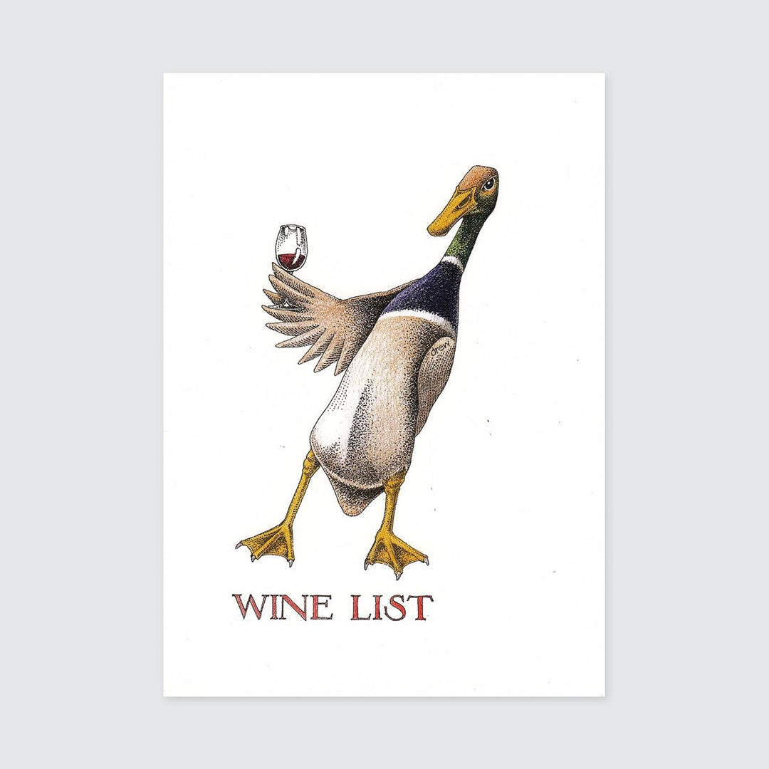 Simon Drew Card -  Wine List