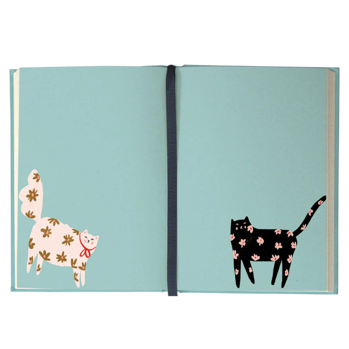 Roger La Borde - Illustrated Journal -Cinnamon and Ginger Cat - Blue