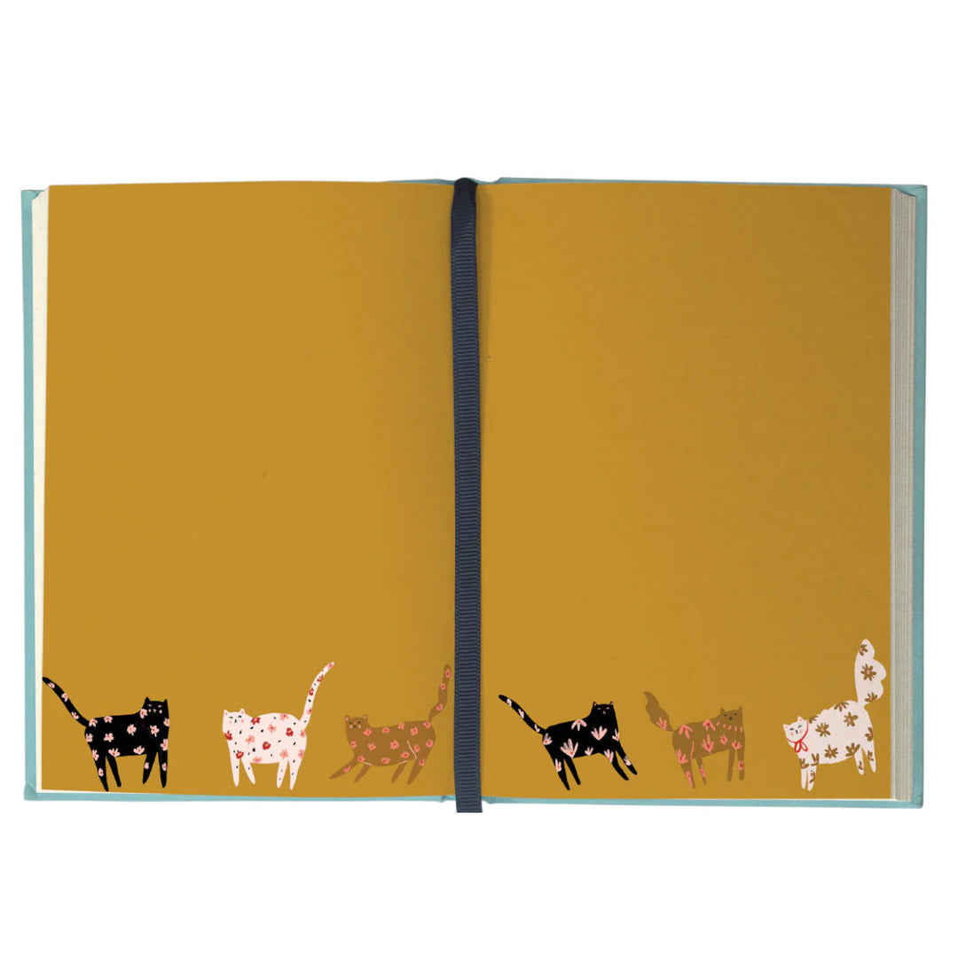 Roger La Borde - Illustrated Journal -Cinnamon and Ginger Cat - Blue