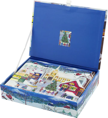 Deluxe Boxed Christmas Cards - Yuletide Village