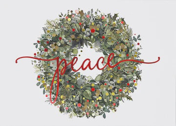 Deluxe Boxed Christmas Cards - Wreath Of Peace