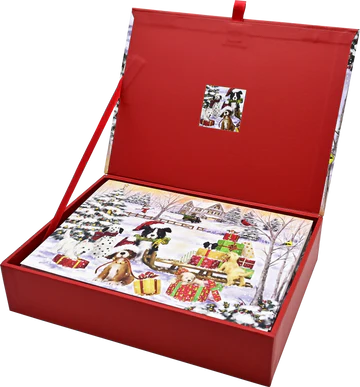 Deluxe Boxed Christmas Cards -  Furry Festivities