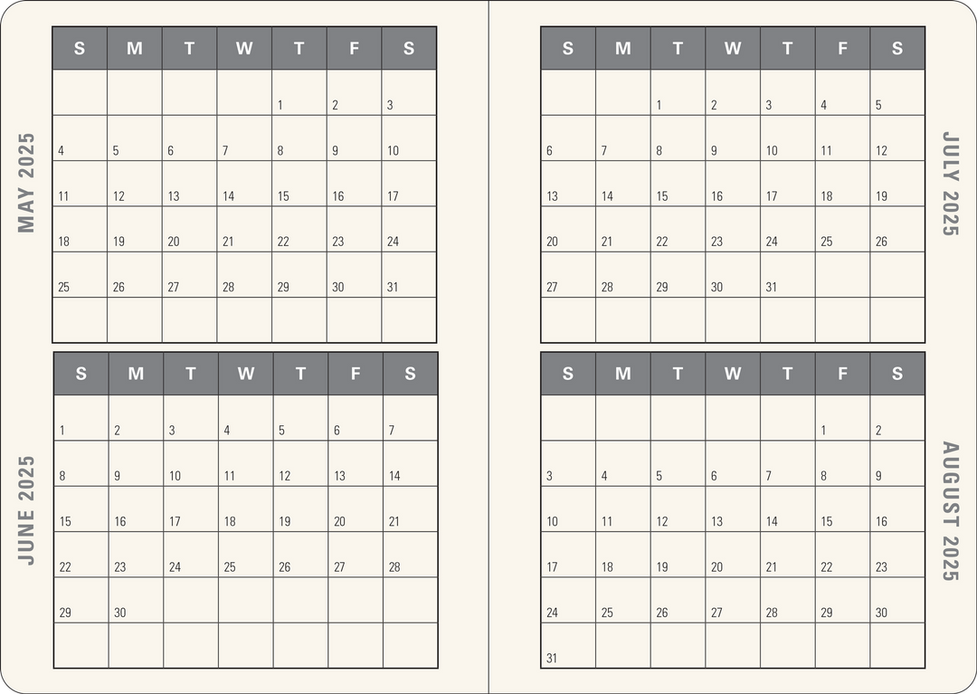 2025 Weekly Diary - Floral Fields 16 Month