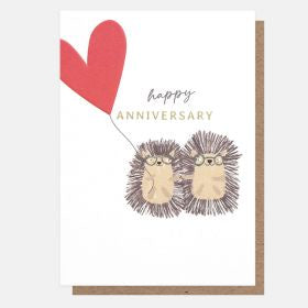 Card - Happy Anniversary Hedgehogs