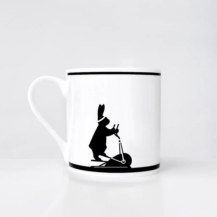 HamMade Fine China Mug - Cardio Rabbit