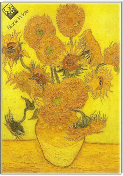 Flame Tree Card - Vase with Sunflowers