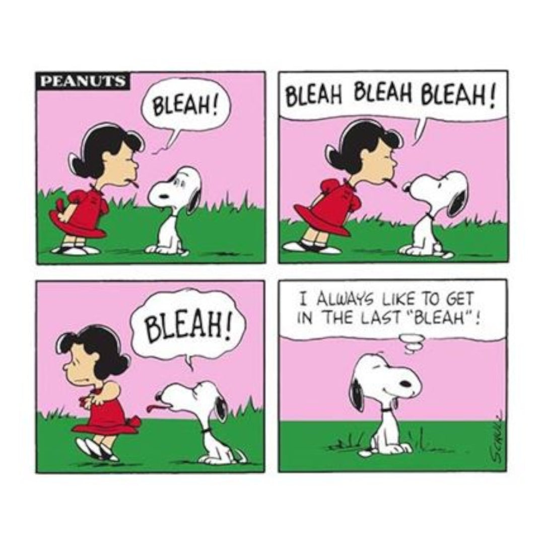 Peanuts Card - Bleah Bleah