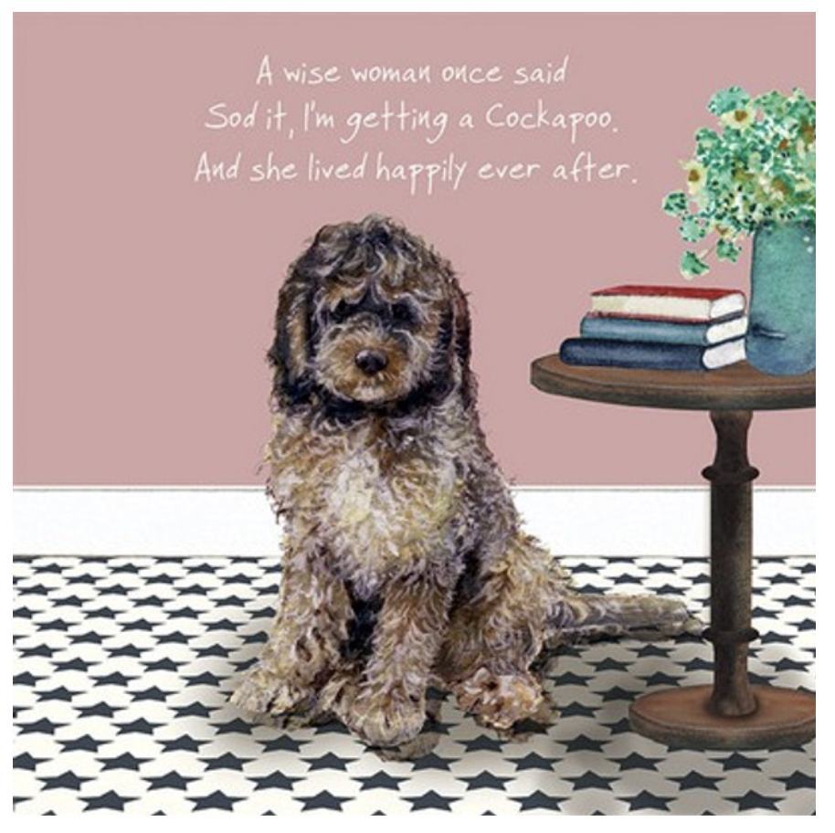 The Digs & Manor Collection Card - Cockapoo Happy