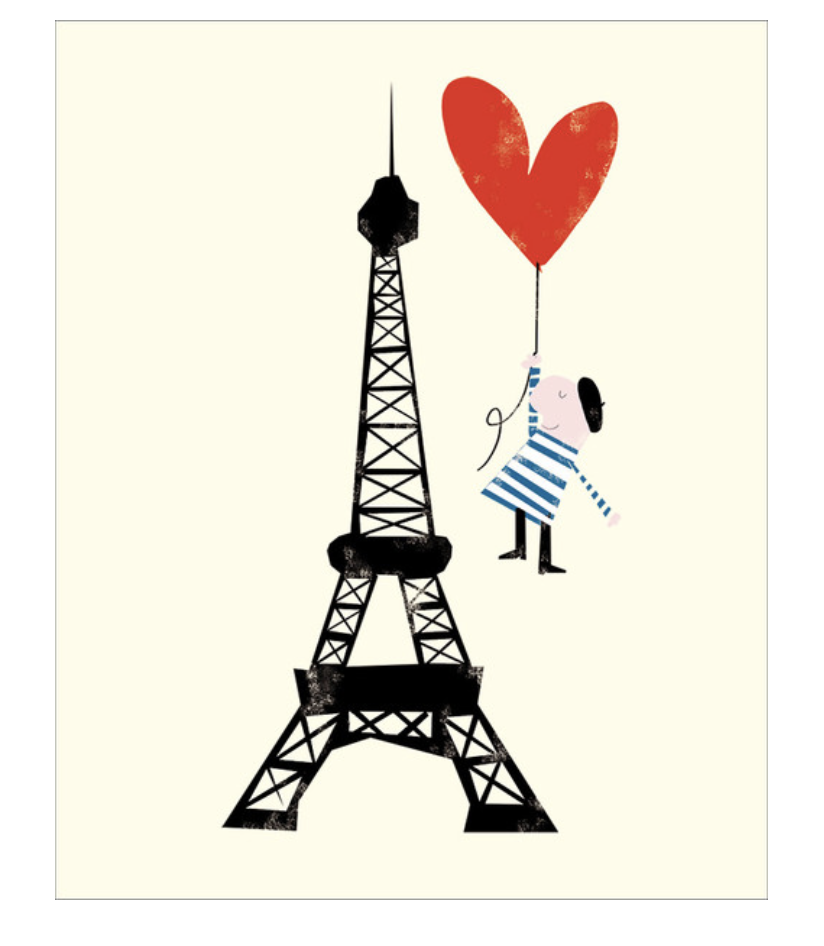 Ink Press Card - Eiffel Tower