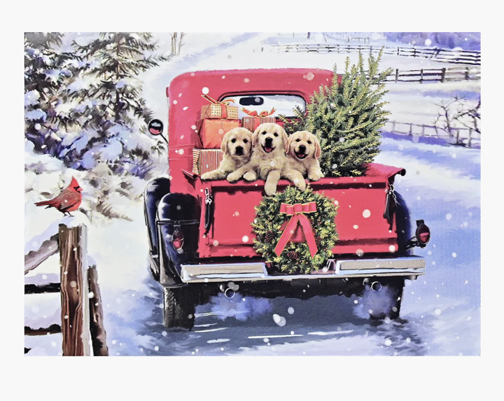 Deluxe Boxed Christmas Cards - Bringing Home The Tree 2