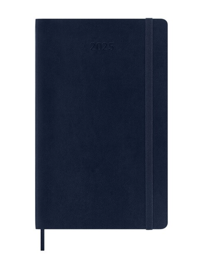 2025 Large Soft Cover Daily Diary - Sapphire Blue