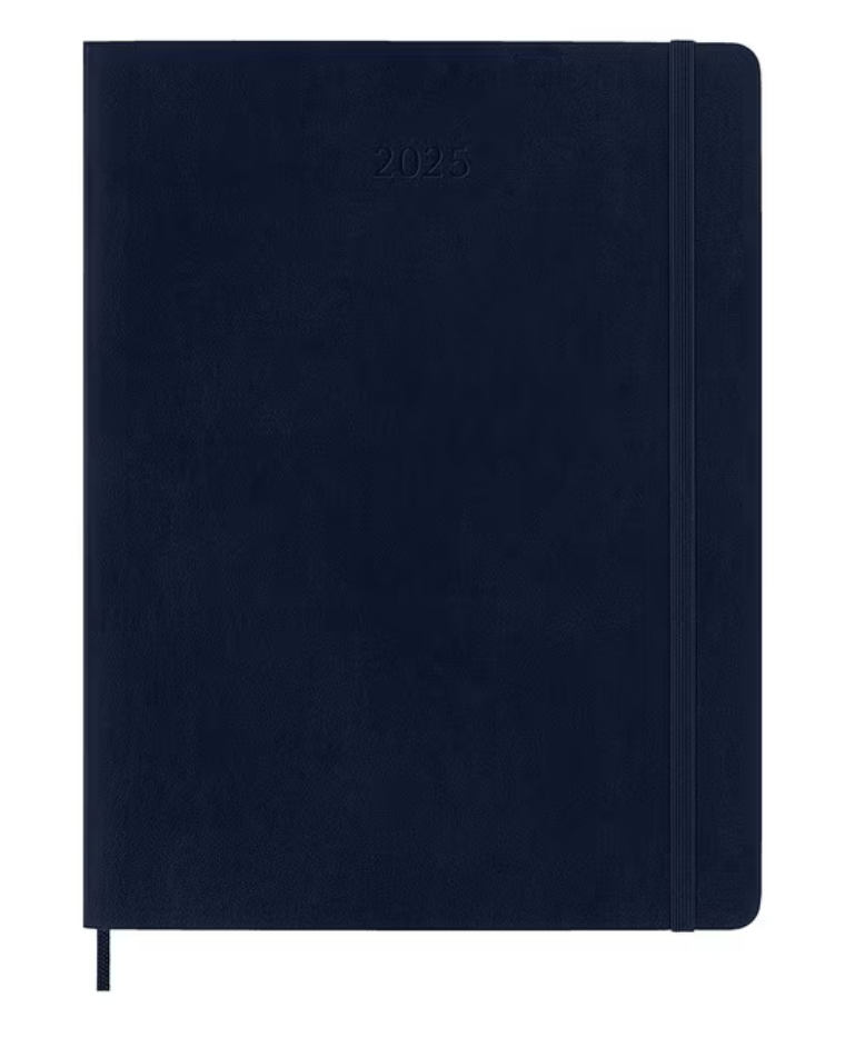 2025 Extra Large Soft Cover Weekly Diary - Sapphire Blue