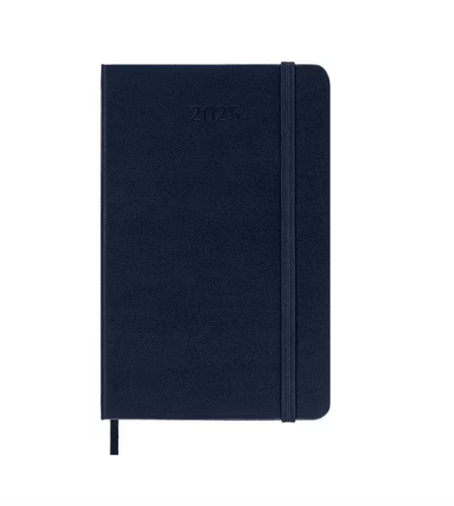 2025 Pocket Hard Cover Weekly Diary - Sapphire Blue