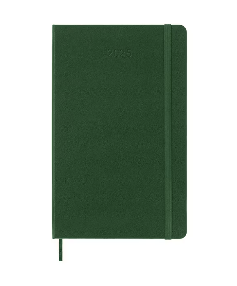 2025 Large Hard Cover Weekly Diary - Myrtle Green