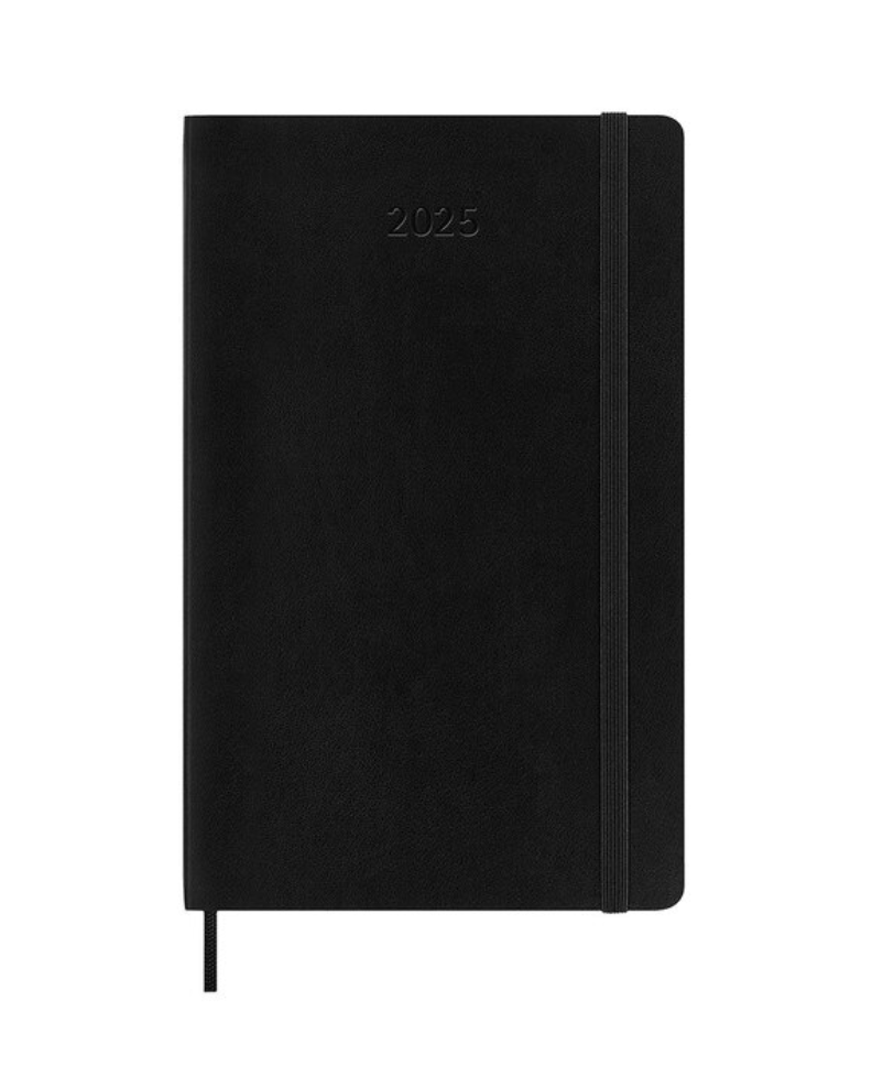 2025 Large Soft Cover Weekly Diary - Black