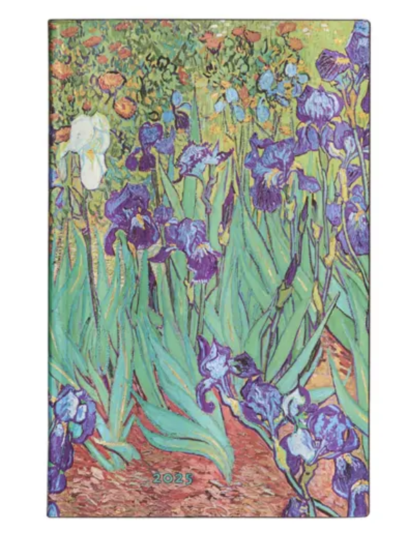 2025 Van Gogh's Irises, Maxi Flexi, Horizontal, Weekly Diary