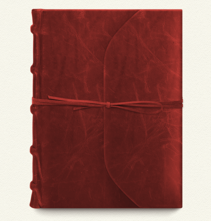 A5  Full- Leather Bound Journal - Arizona Dreams ( Red)