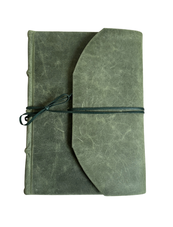 A5 Full- Leather Bound Journal - (Green)