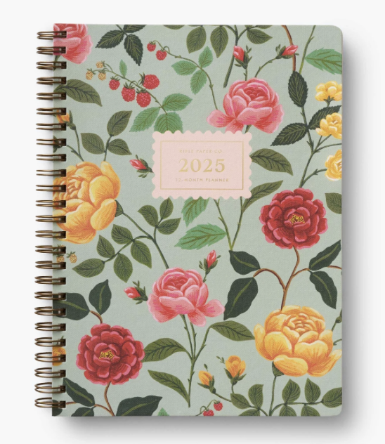 2025 Softcover Spiral Diary - Roses