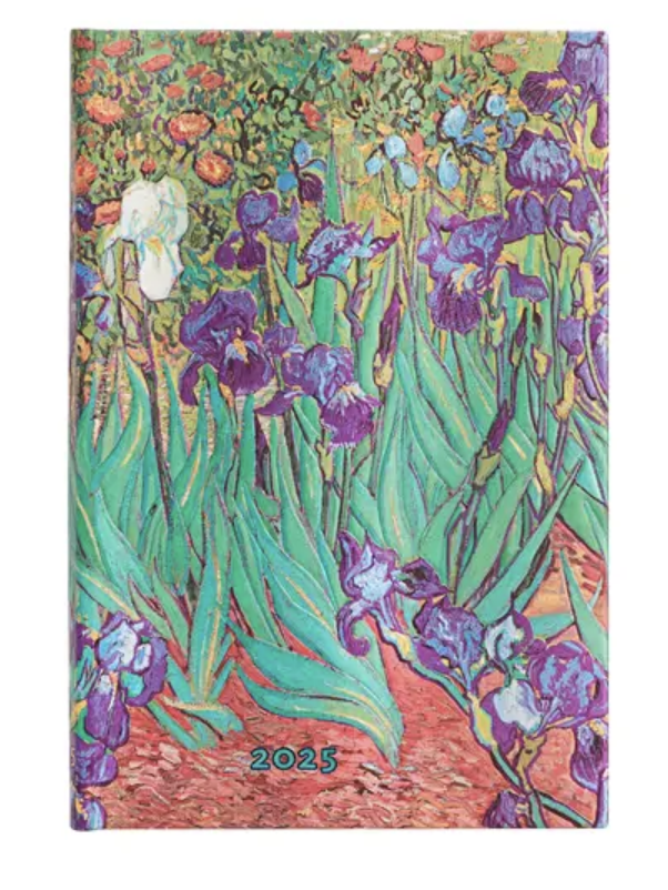 2025 Van Gogh's Irises, Mini, Horizontal, Weekly Diary