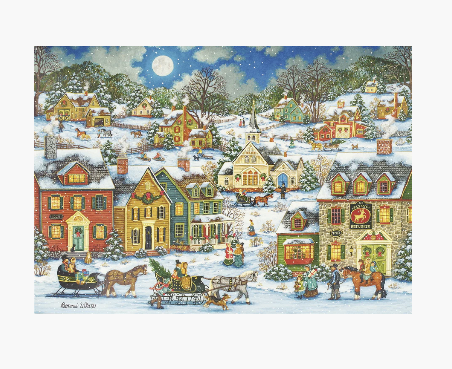 Deluxe Boxed Christmas Cards - Festive Village