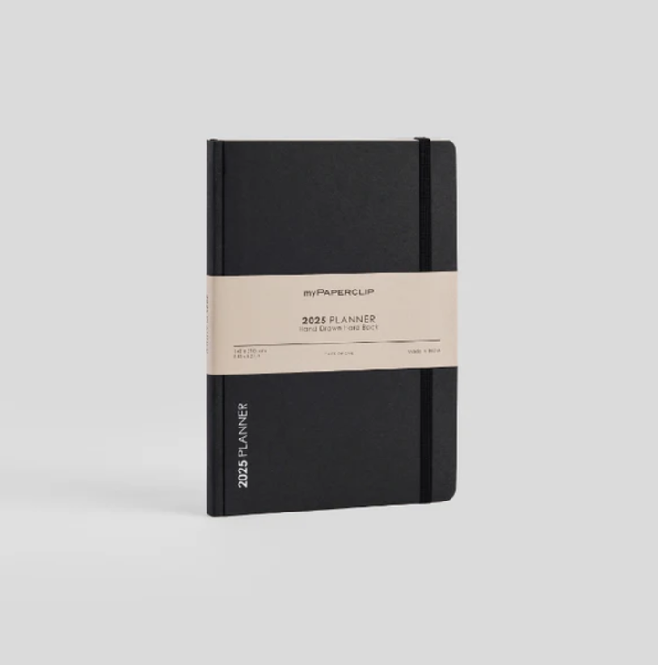 MyPaperclip 2025 Hard Cover Weekly Diary - Black