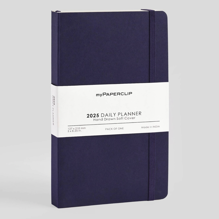 MyPaperclip 2025 Soft Cover Daily Diary - Aubergine