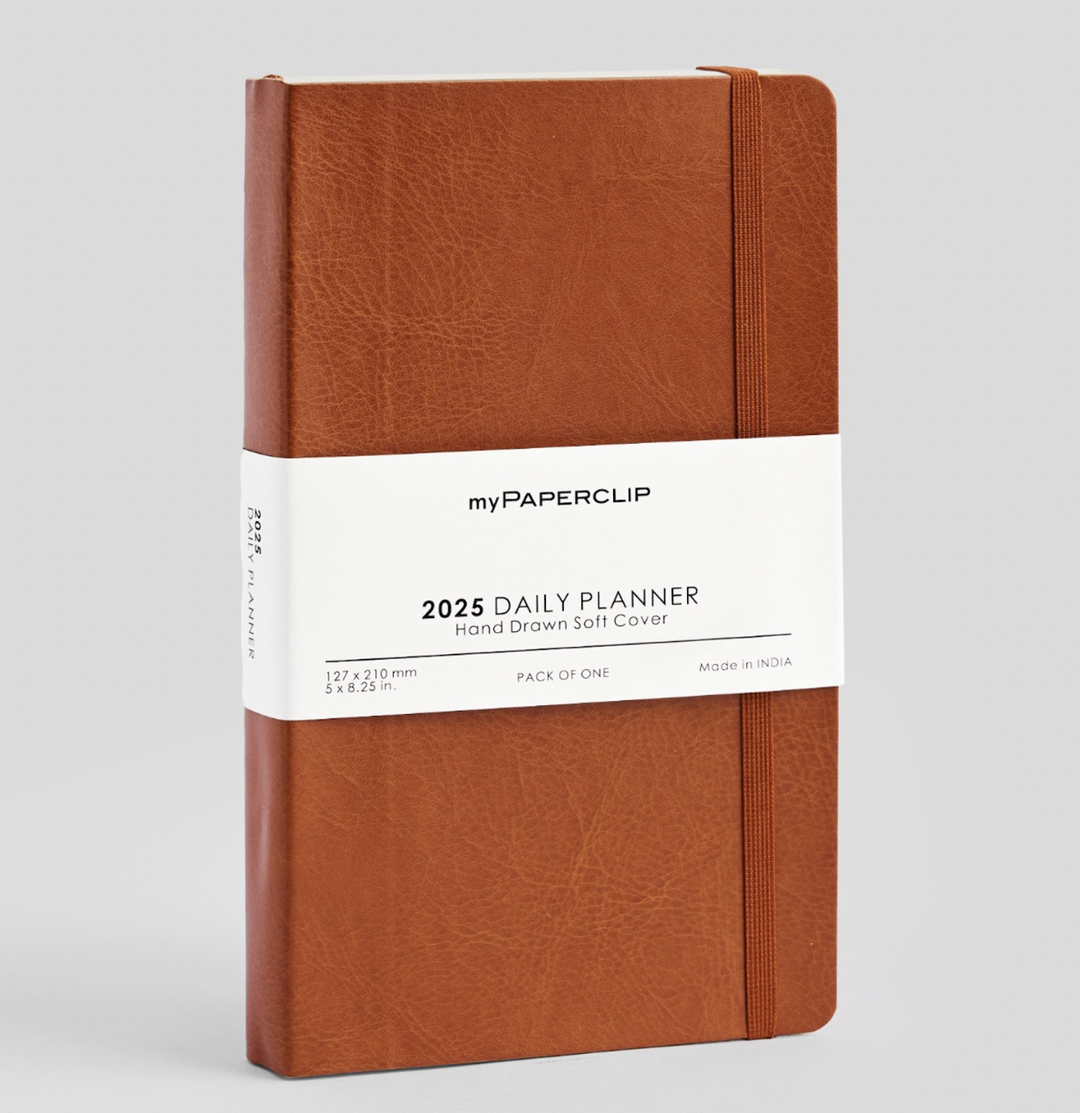 MyPaperclip 2025 Soft Cover Daily Diary - Tan