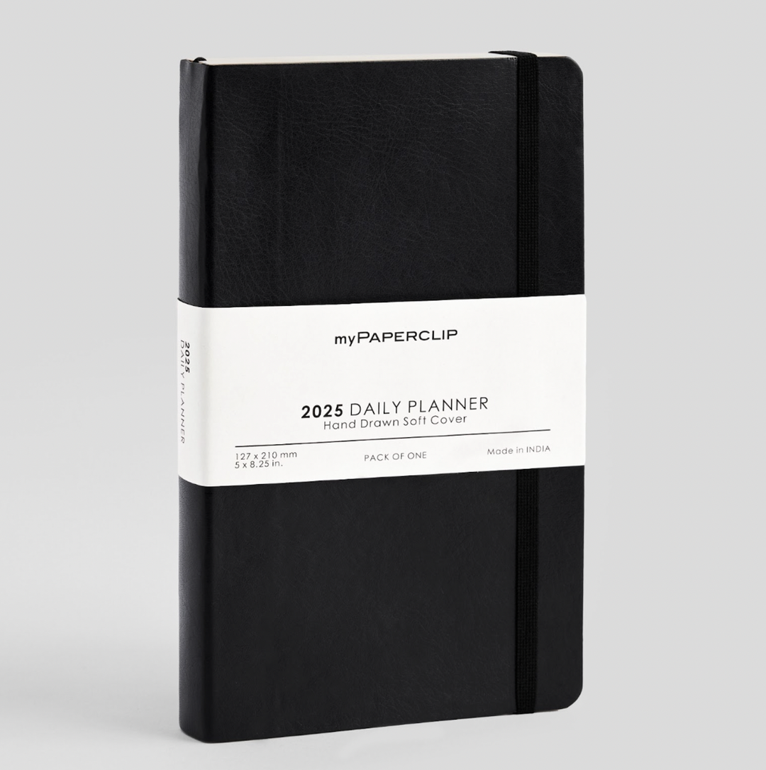 MyPaperclip 2025 Soft Cover Daily Diary - Black