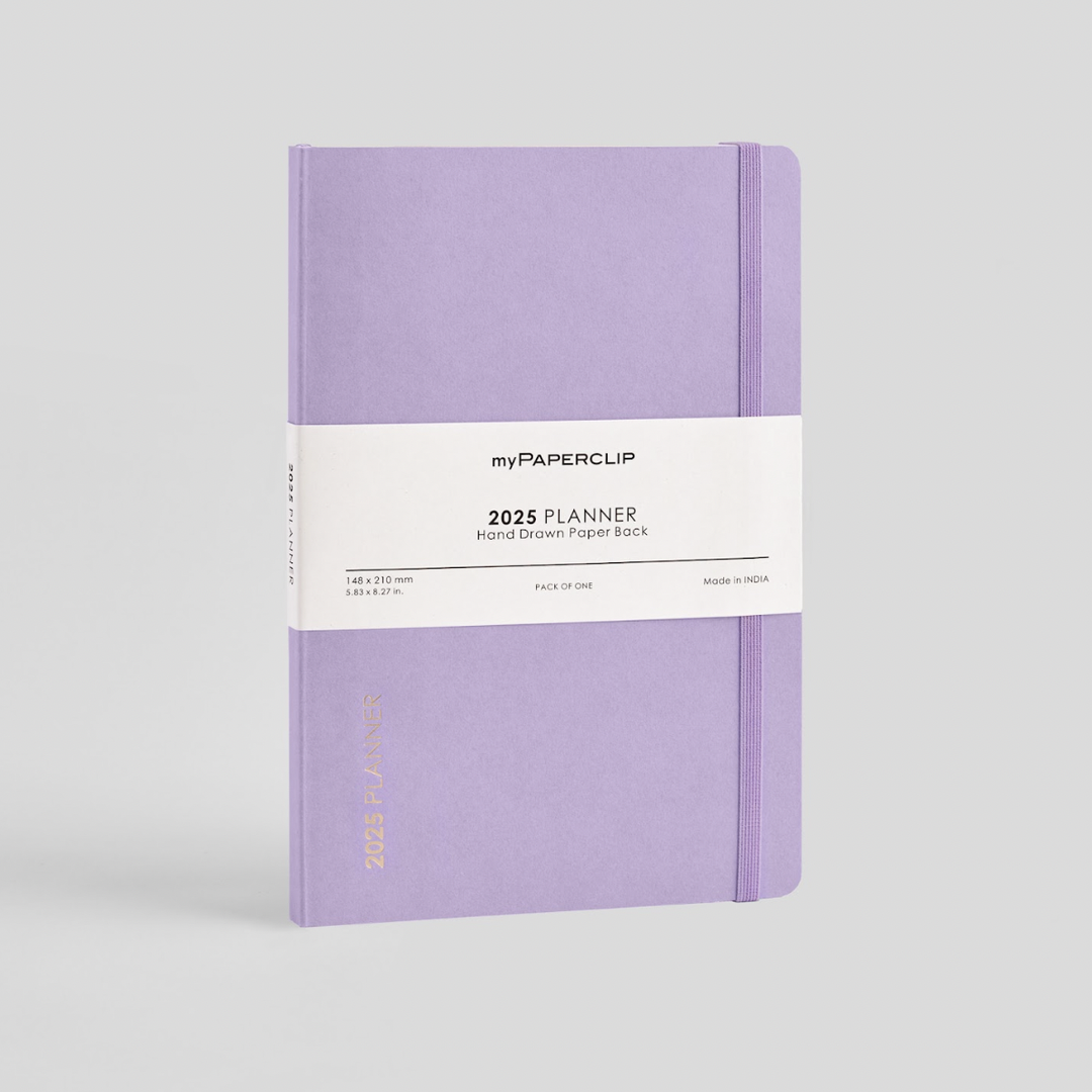 MyPaperclip 2025 Hard Cover Weekly Diary - Lilac