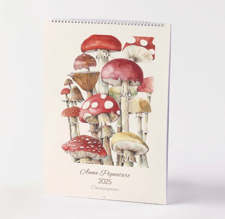 2025 Calendar - Champignons by Anna Pignataro