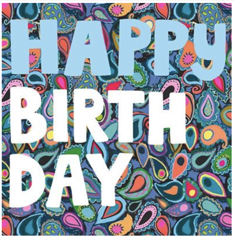 Fleurescent Card - Birthday Paisley