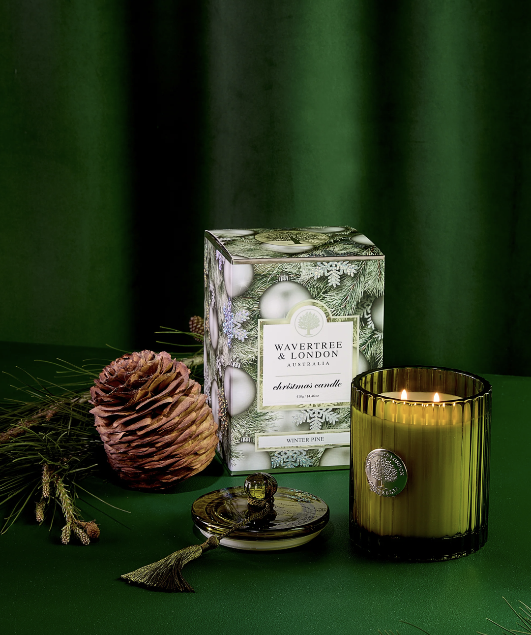 Double Wick Christmas Candle - Winter Pine