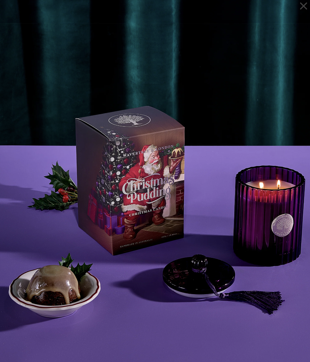 Double Wick Christmas Candle - Christmas Pudding