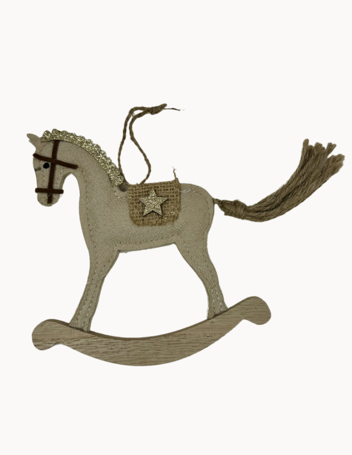 Fabric Rocking Horse - Natural