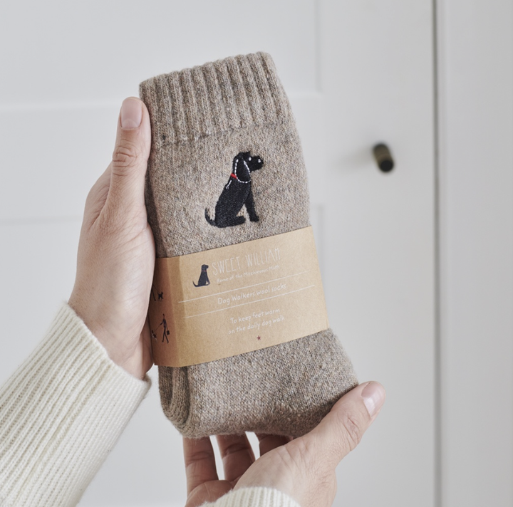 Sweet William Wool Socks - Black Cocker Spaniel