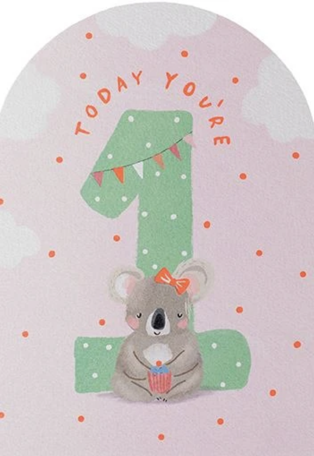 Peaches & Cream Card - 1st Birthday