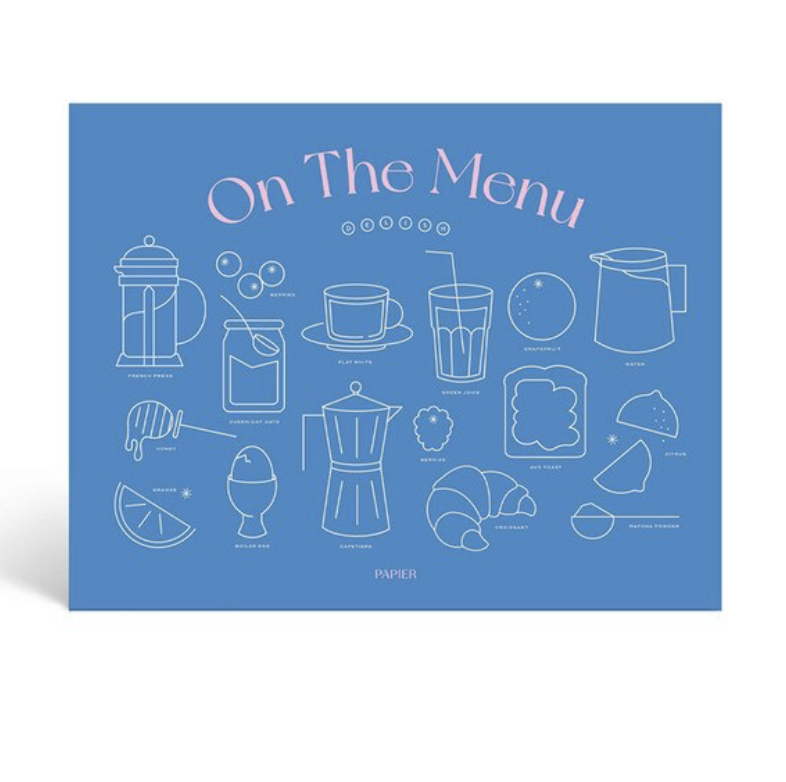 Papier Meal Planner - On The Menu - A5 Blue