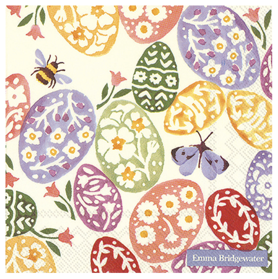 Emma Bridgewater Napkins - Lunch - Easter Eggs Cream