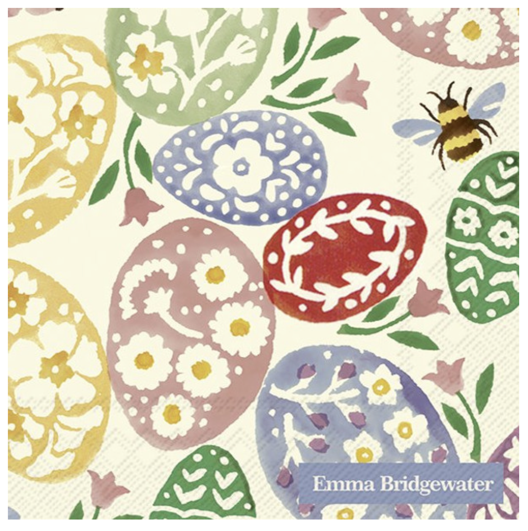 Emma Bridgewater Napkins - Cocktail - Easter Eggs Cream