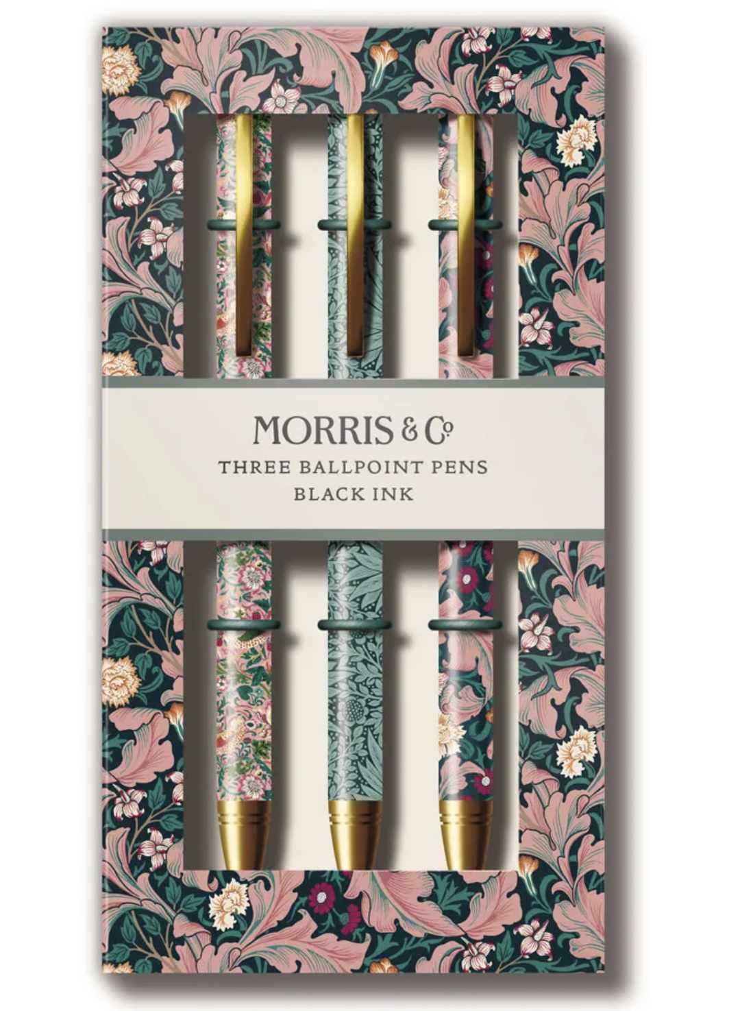 William Morris Three Pen Set - Leicester, Marigold & Strawberry Thief