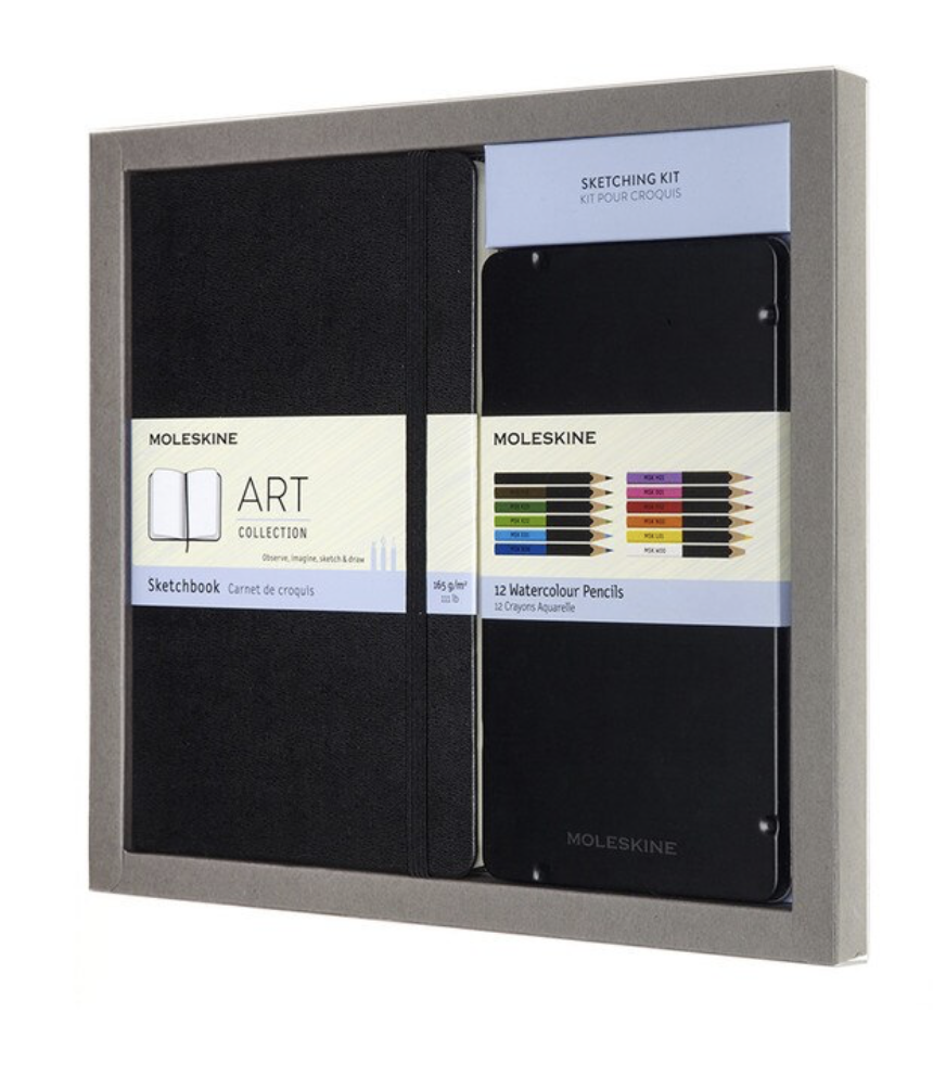 Moleskine - Sketchbook & Watercolour Pencil Bundle Set