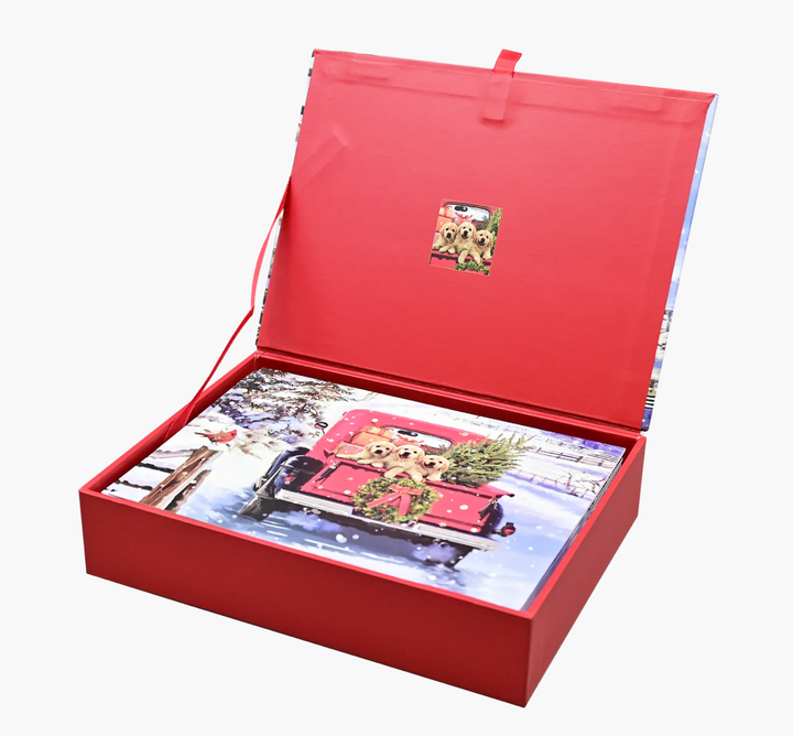 Deluxe Boxed Christmas Cards - Bringing Home The Tree 2