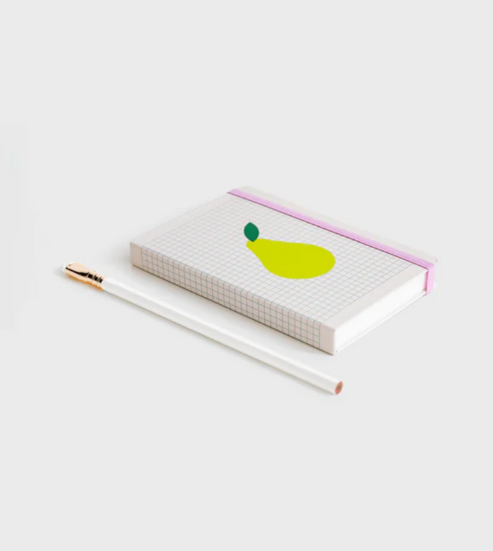 Hardcover Notebook - Pear Grid