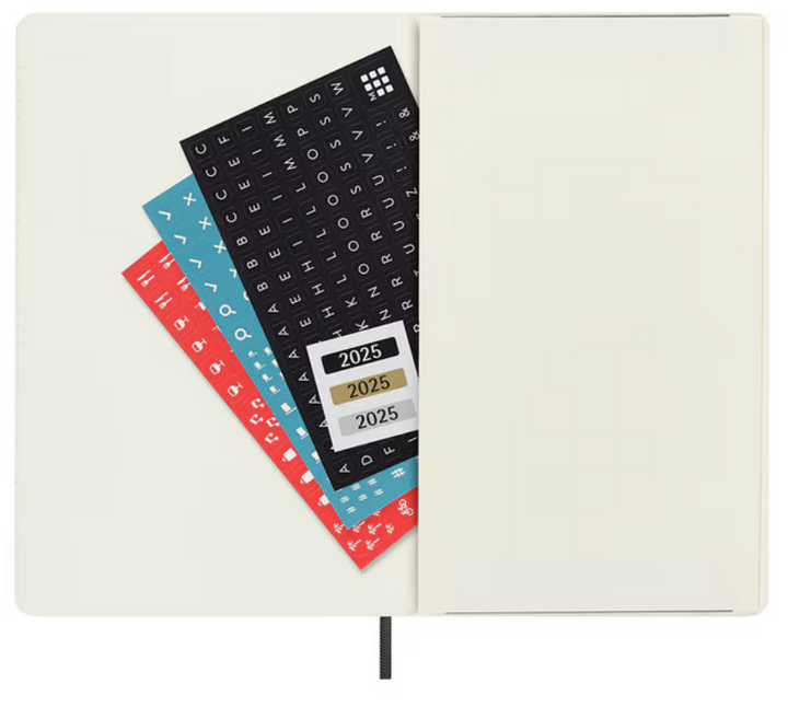 2025 Large Soft Cover Weekly Horizontal Diary - Black