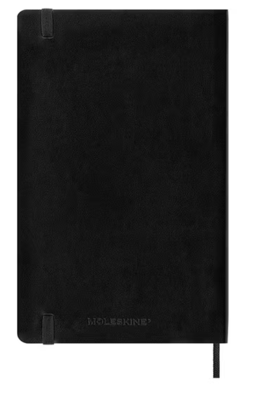 2025 Large Soft Cover Weekly Horizontal Diary - Black