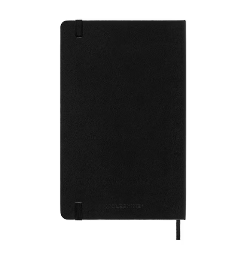 2025 Large Hard Cover Weekly Horizontal Diary - Black