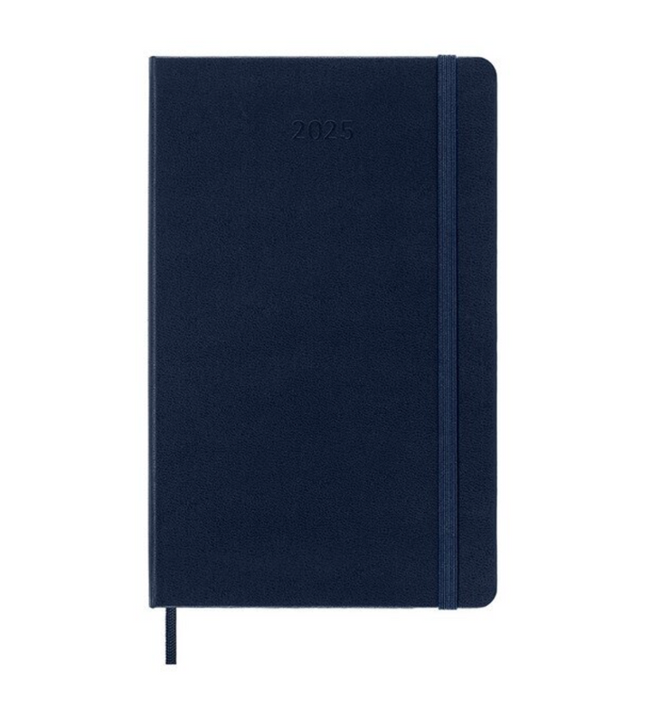 2025 Large Hard Cover Daily Diary - Sapphire Blue