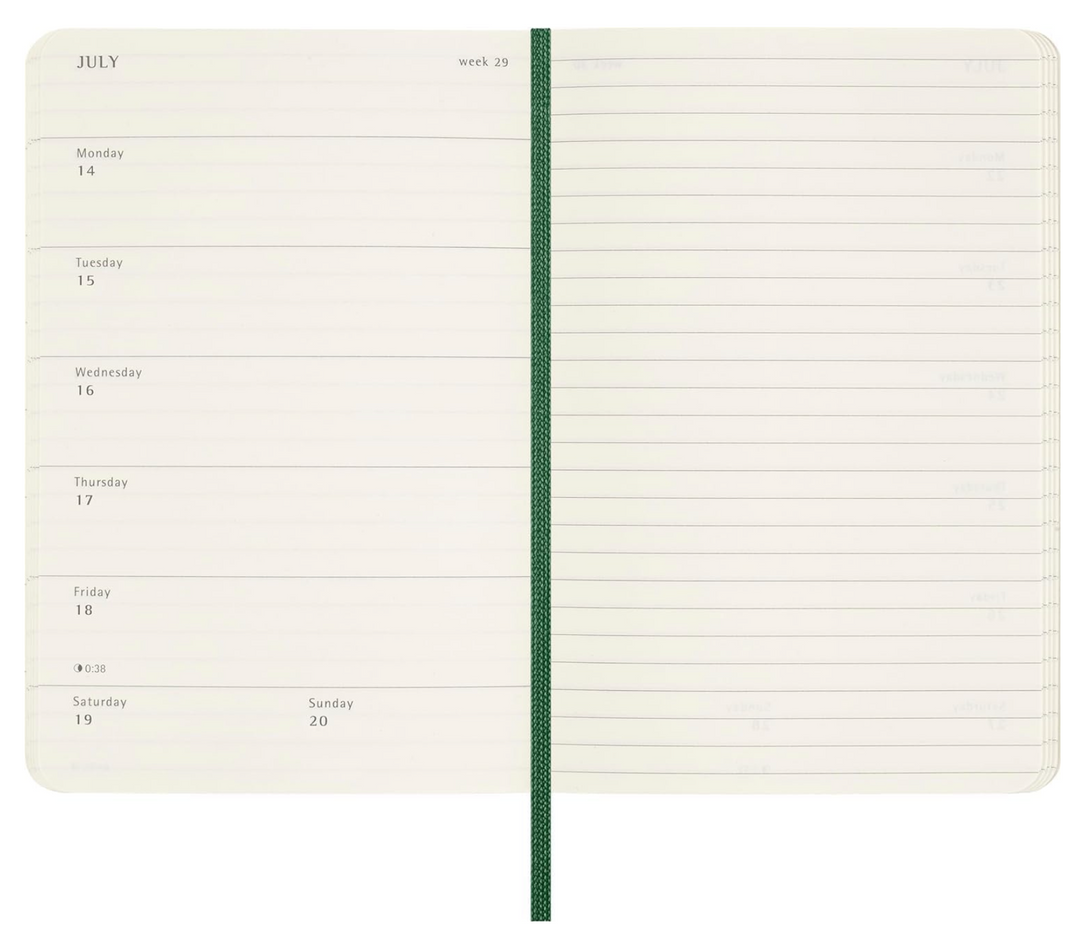 2025 Pocket Soft Cover Weekly Diary - Myrtle Green