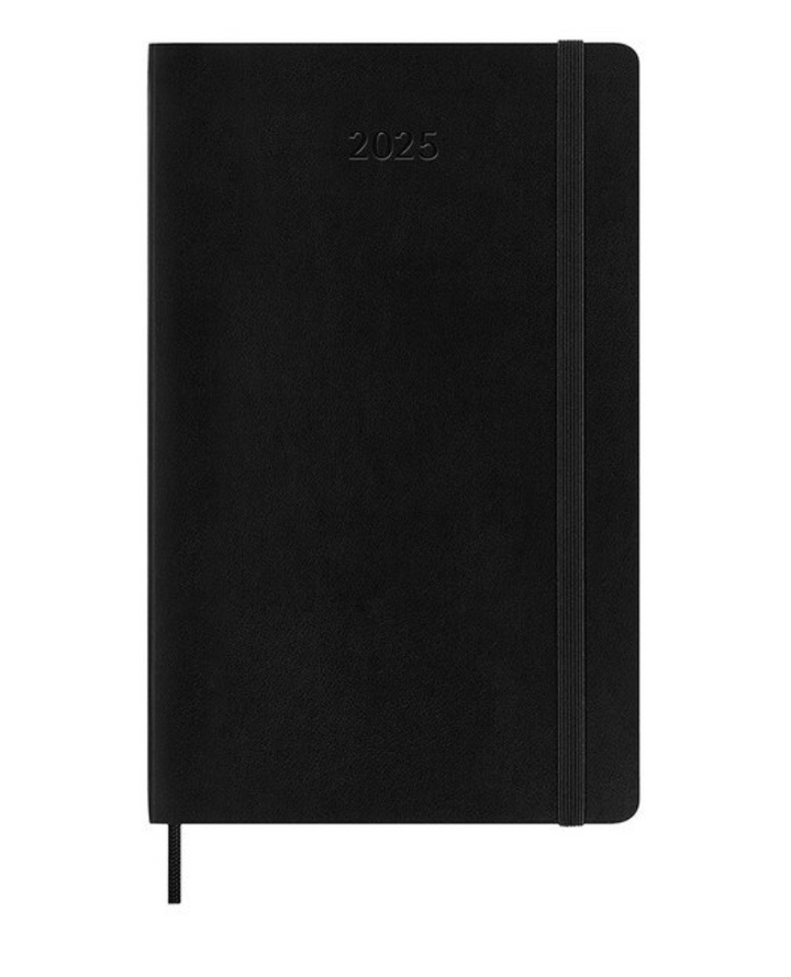 2025 Large Soft Cover Daily Diary - Black